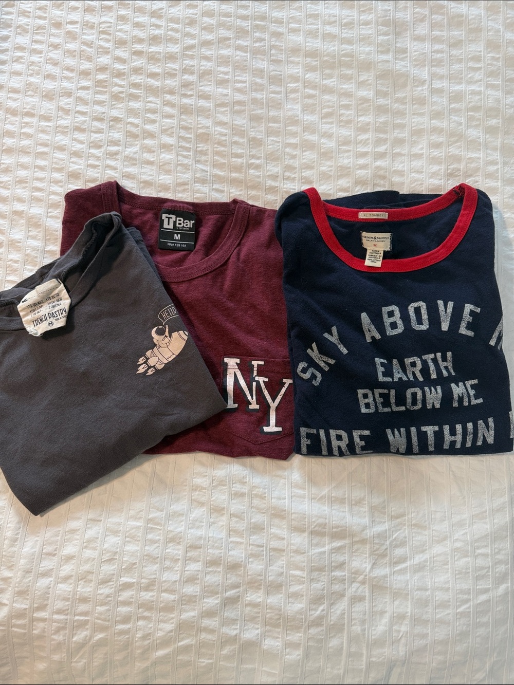 T-Shirt Bundle French Pastry, TBar & denim& supply Ralph Lauren